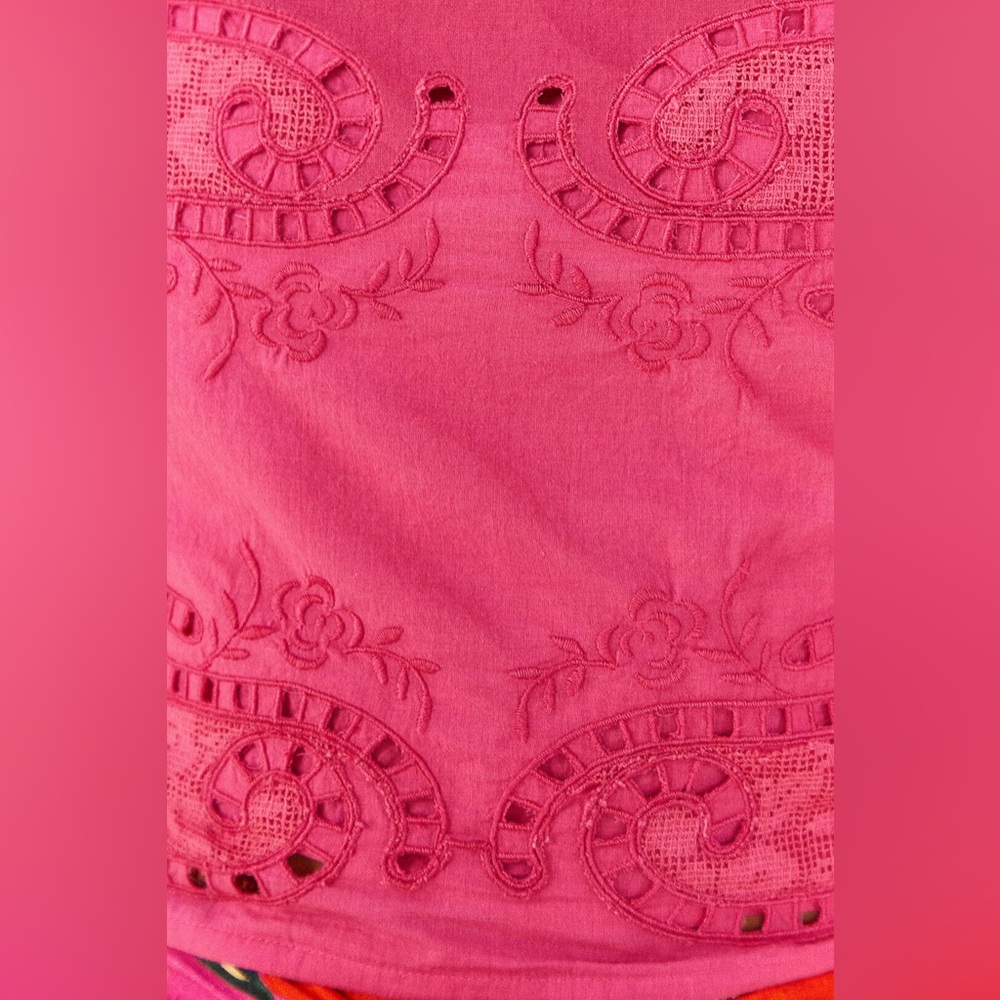 Farm Rio Pink Lace Blouse - Picture 4 of 6